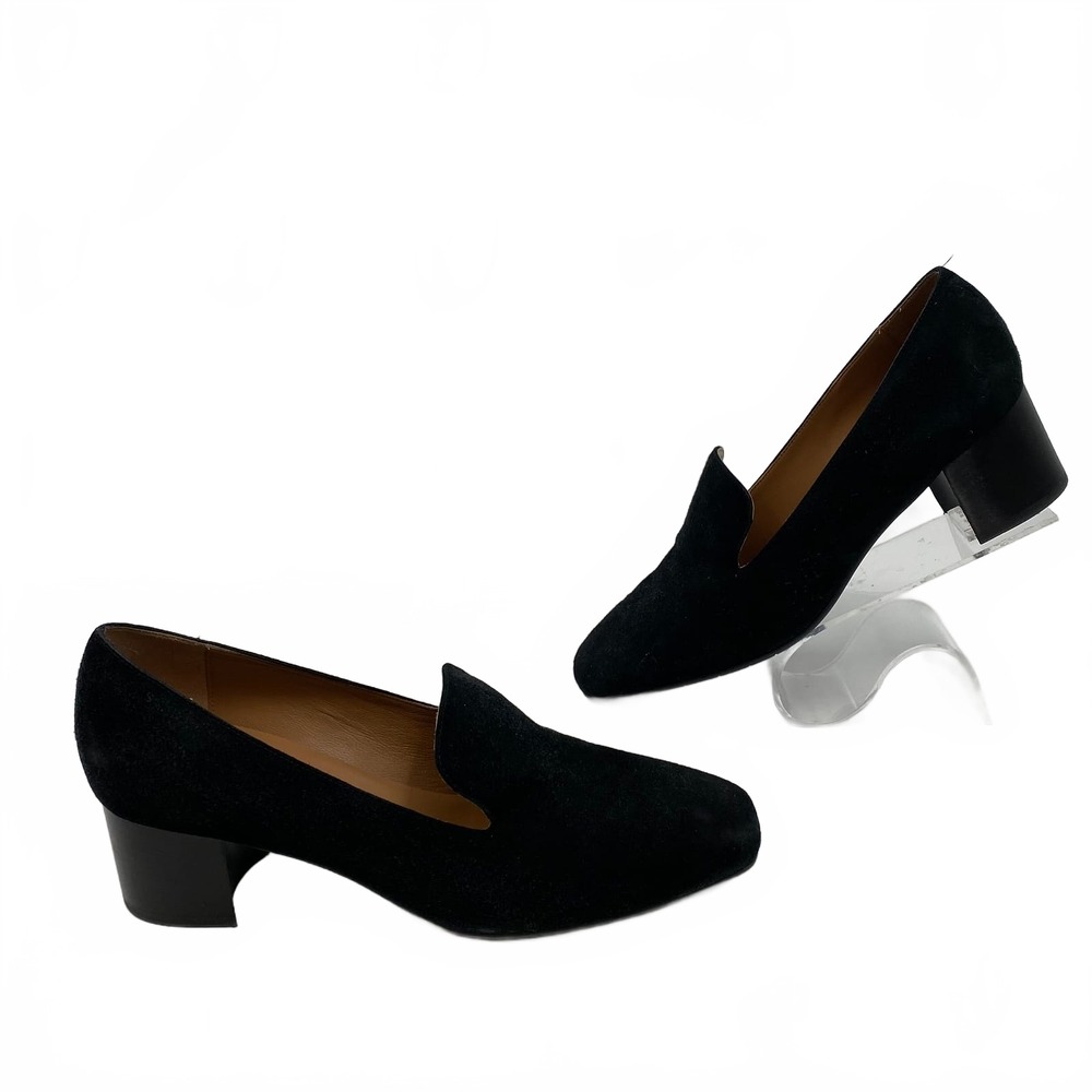 Aquatalia Black Suede Square Toe Pump | Women’s Size 9
